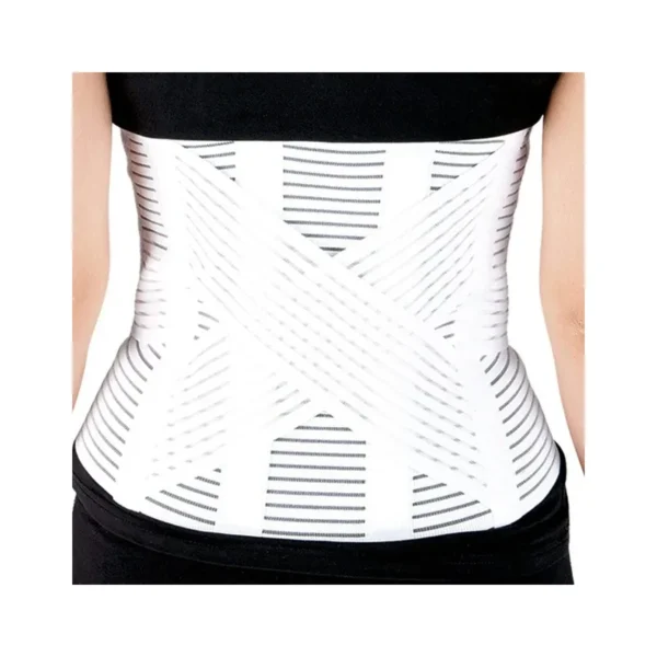 Corsetto lombare con tiranti posteriori incrociati e stecche flessibili OMNICROSS